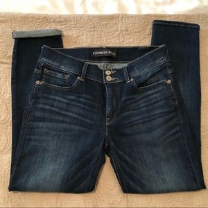 Express Mia mid rise cropped legging jeans